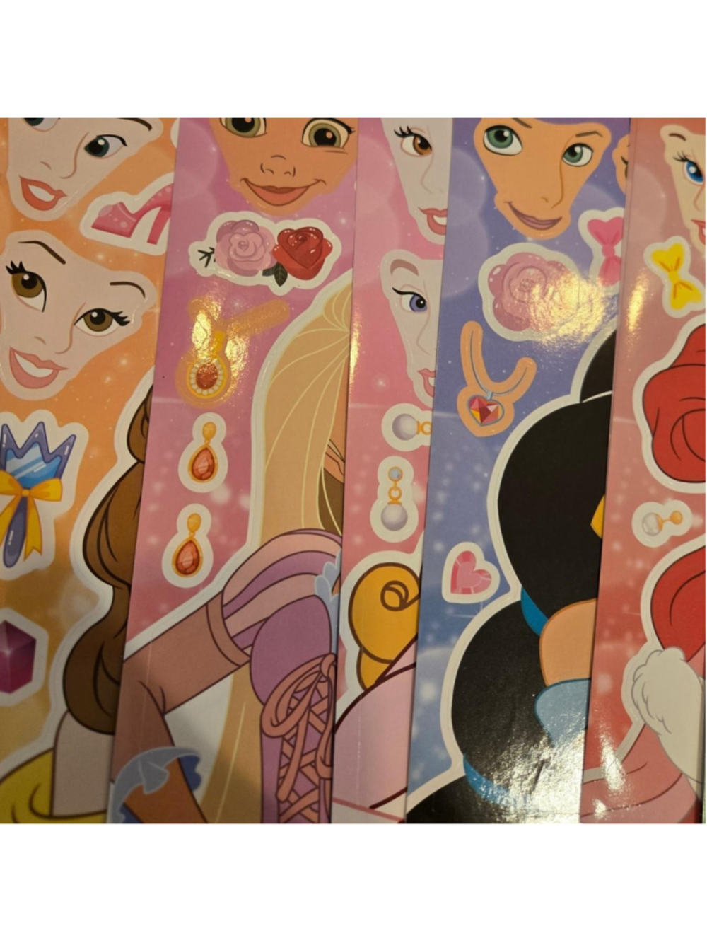16 pack of Disney princess sticker sheets 8 in by 6 in